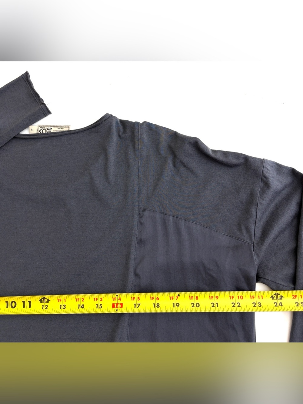 Go by Go Silk Top Pullover Pockets 100% Silk Shirt Blue Long Sleeve Medium - Picture 13 of 15
